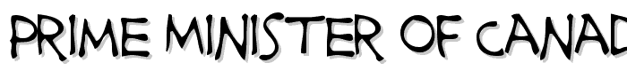 Prime Minister of Canada font
